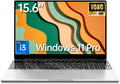 2026 Latest 15.6'' Laptop Win 11 Pro, 1080p FHD IPS Display, 8GB RAM 256GB SSD, Intel Processor 6500Y(3.4GHz), Backlit Keyboard, Fingerprint, Webcam, USB 3.2Gen1, WiFi5, BT5, Mini-HDMI, TF Card Slot