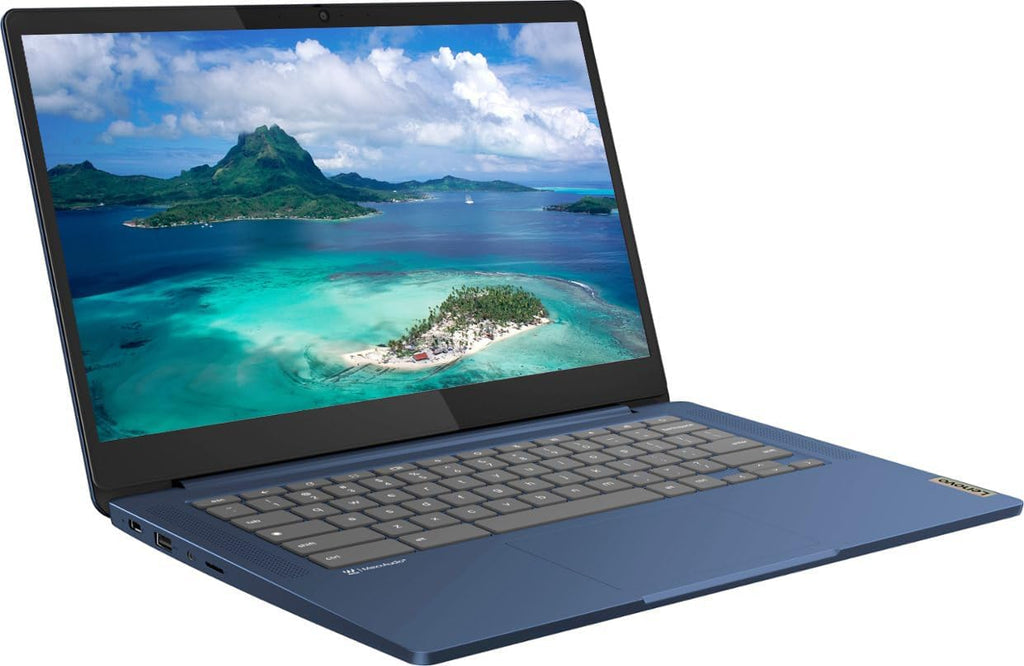 Lenovo 2023 Ideapad Slim 3 14' FHD Touchscreen Chromebook Laptop, 8-Core MediaTek Kompanio 520, 4GB RAM, 128GB Storage(64GB eMMC + 64GB Micro SD), WiFi6, 13.5hr Battery Life, Webcam, Chrome OS