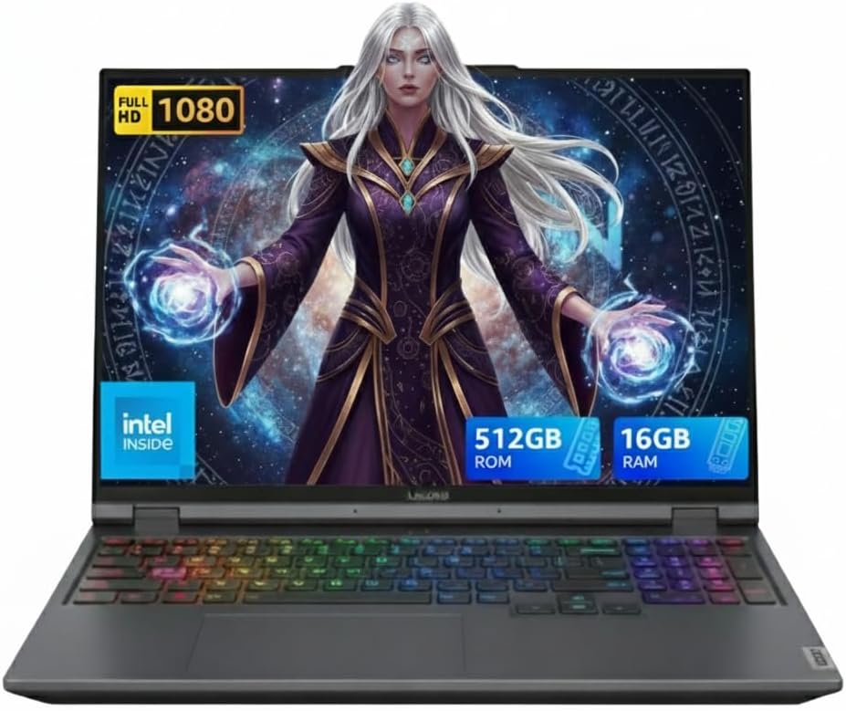 Lenovo Legion 5 Pro 16IAH7 (82S00003US) Gaming Laptop – 16' WQXGA (2560 × 1600), Intel Core i7-12700H, NVIDIA GeForce RTX 3050 Ti, 16GB DDR5 RAM, 512GB SSD – Storm Gray