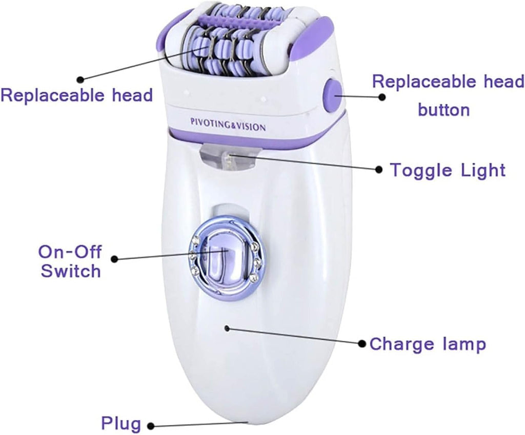Epilator Razor Trimmer - Hair Trimming System Epilation, Wet Dry Electric Shaver for Legs, Epilator Hair Removal for Women, Portable Facial Shave Hair Shaver, Electric Razor Shaving Tool