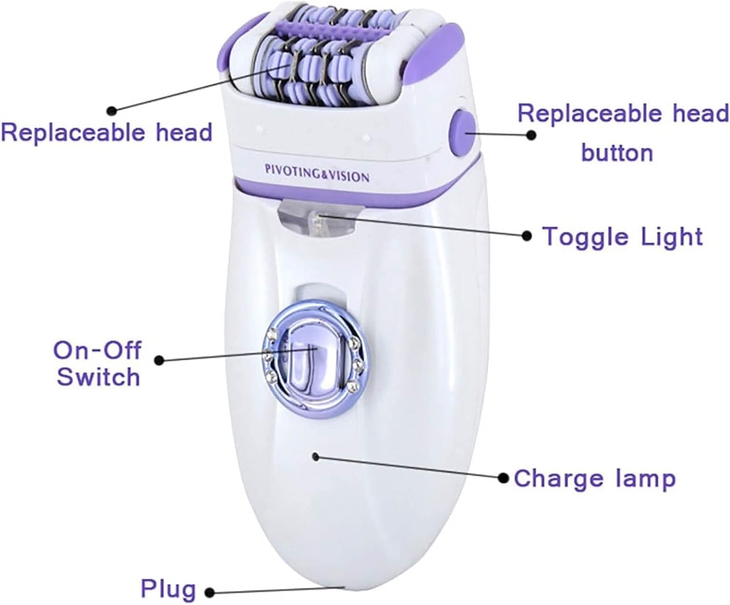 Epilator Razor Trimmer - Hair Trimming System Epilation, Wet Dry Electric Shaver for Legs, Epilator Hair Removal for Women, Portable Facial Shave Hair Shaver, Electric Razor Shaving Tool