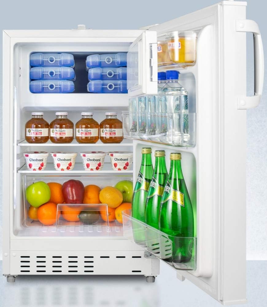 Accucold 20' Refrigerator - Freezer, Built-in, Undercounter, Breakroom, General Purpose, 2.68 cu.ft. Capacity, ADA Compliant, White - ADA302RFZ
