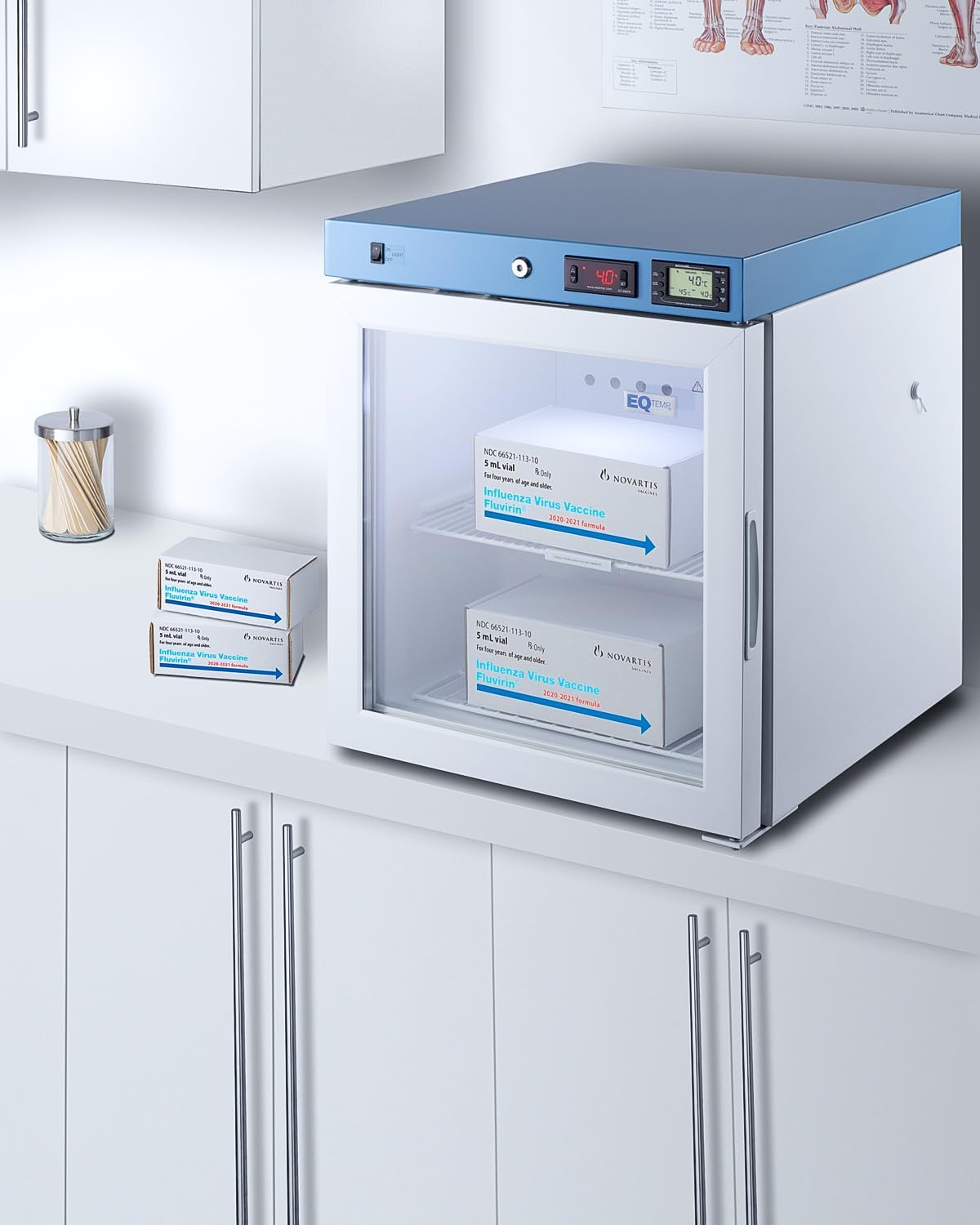 1.94 cu. ft Vaccine Refrigerator, Medical Storage, Healthcare Fridge, Compact Glass Door- ACR22G
