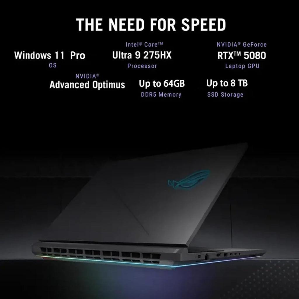 ASUS ROG Strix G18 (2025) 18' Gaming Laptop | NVIDIA GeForce RTX 5080 | IPS 240Hz Display | Intel Ultra 9 275HX | Backlit KB | w/Office & External DVD Drive | Win 11 Pro | WiFi 7 | 64GB RAM 4TB SSD