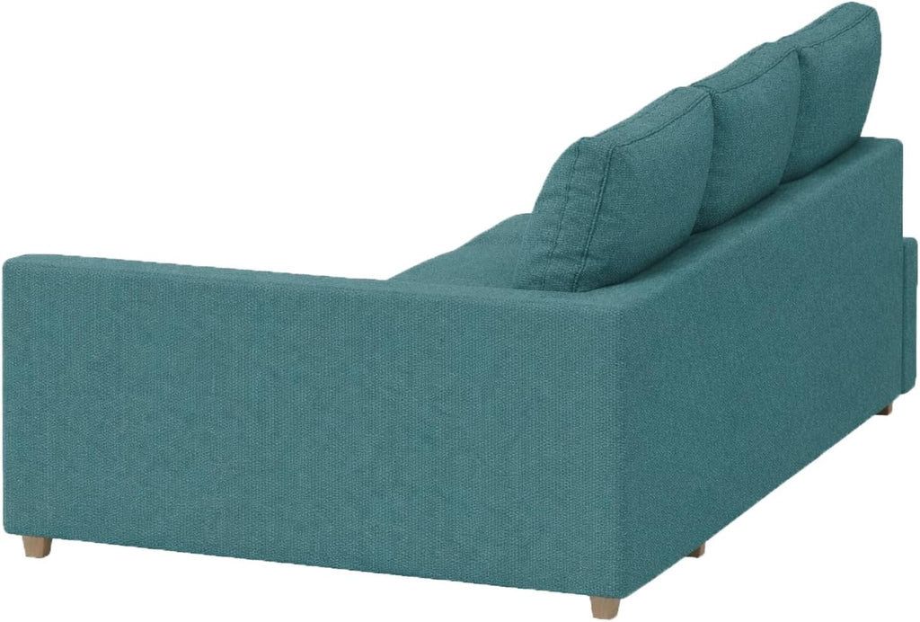 Durable Polyester Flax Friheten Sleeper Sofa Cover Replacement is Compatible with IKEA Friheten Sofa Bed, Or Corner, Or Sectional Slipcover. Sofa Cover Only (50% Thicker Teal Left)