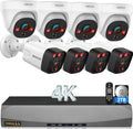 OOSSXX (2026 New) 4K PoE Security Camera System Wired, 8CH 4K NVR with 3TB HDD, 8 x 8MP Cameras (4 Bullet + 4 Dome), 130° Wide Angle, 2-Way Audio, AI Human & PIR Detection, No Monthly Fee