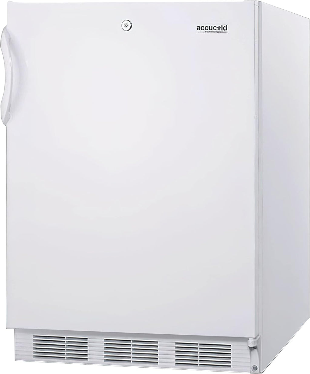 Accucold CT66LWADA General Purpose Medical 24' Wide Refrigerator-Freezer, ADA Compliant, Factory Installed Lock, 5.1 cu.ft Capacity, Adjustable Thermostat, Cycle Defrost, Interior Light