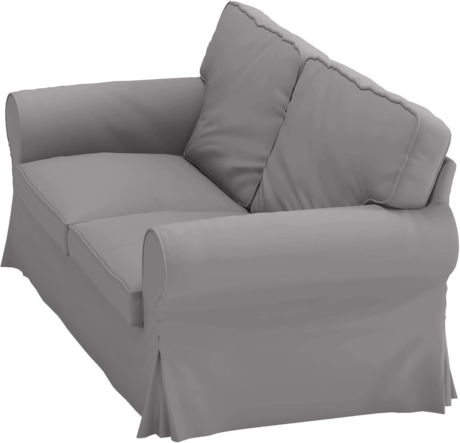Cotton Ektorp Loveseat Cover Replacement is Made Compatible for IKEA Ektorp Loveseat Sofa Slipcover (Light Gray Loveseat)