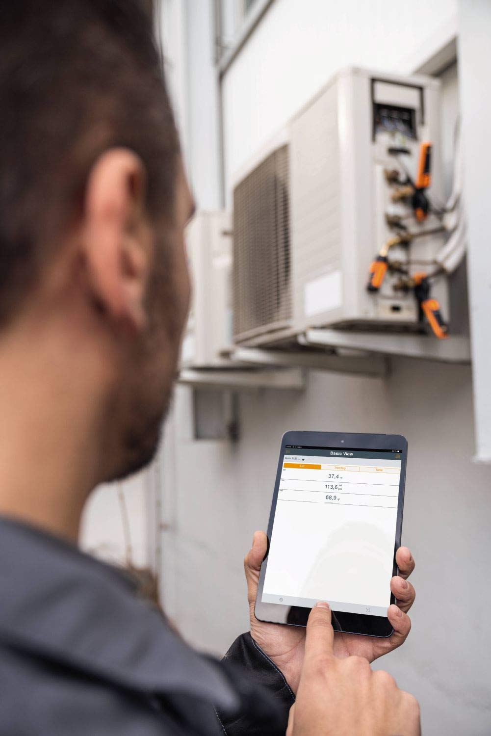 testo Smart Probe Kit - HVAC/R Gauge Set for Air Conditioning, Refrigeration and Heating System - AC Gauge Set with 2X 115i Clamp Meter and 2X 549i High Pressure Gauge – with Bluetooth