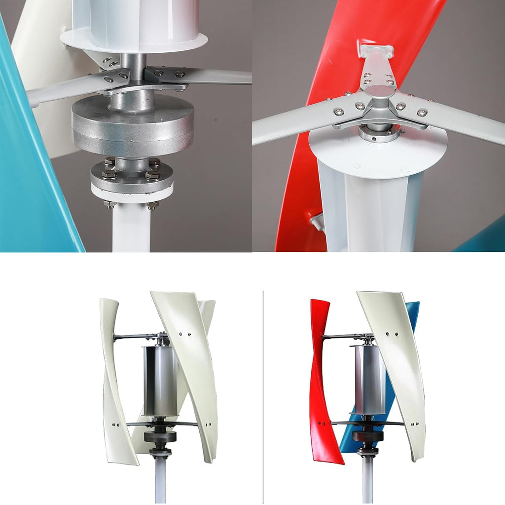 Low Speed Vertical Axis Wind Turbine Generator, 1000W-6000W 220V 48V 24V 12V AC Coreless Maglev Permanent Magnet Generator for Home
