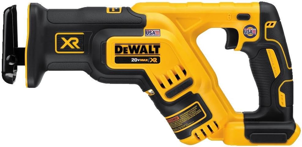 DEWALT 20V MAX* Cordless Drill Combo Kit, 4-Tool (DCK444C2) with DEWALT 20V MAX* XR Reciprocating Saw, Compact, Tool Only (DCS367B)