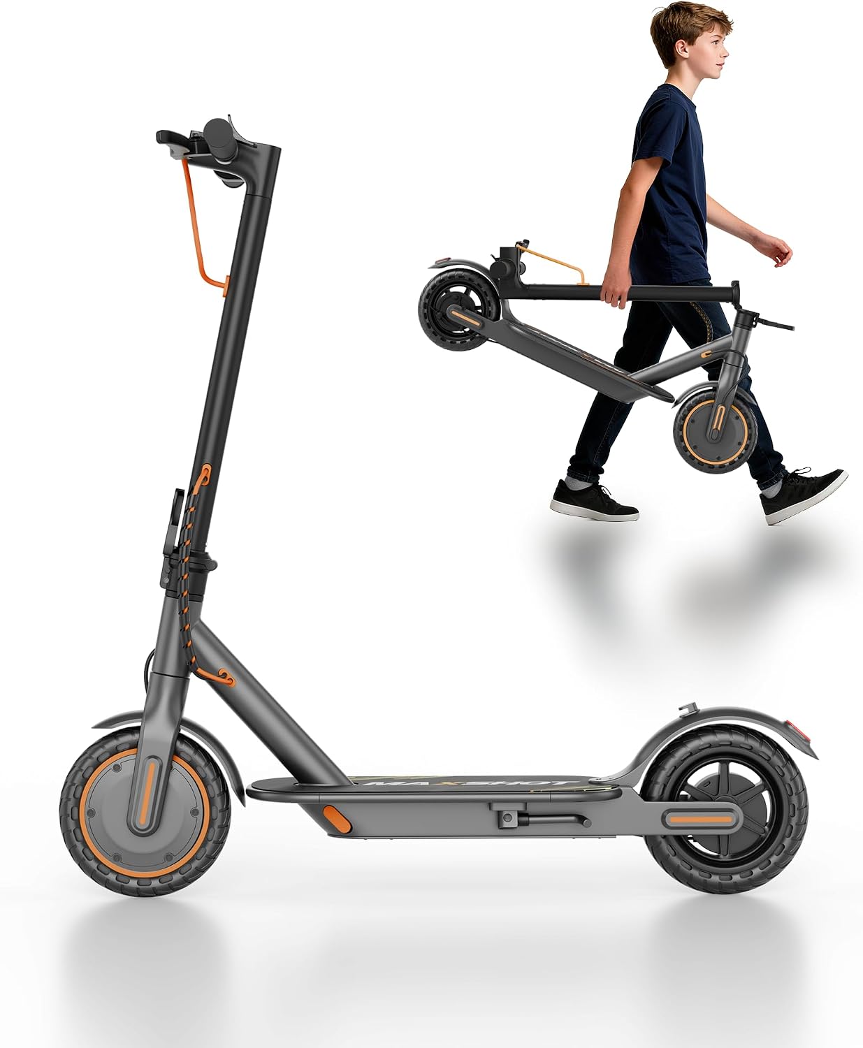 MAXSHOT Electric Scooter Adults & Big Kids, Top Speed 9/16/19MPH, 10/12/16/19Miles Range, 6.5'/8.5' Tires Folding Escooter, APP Control