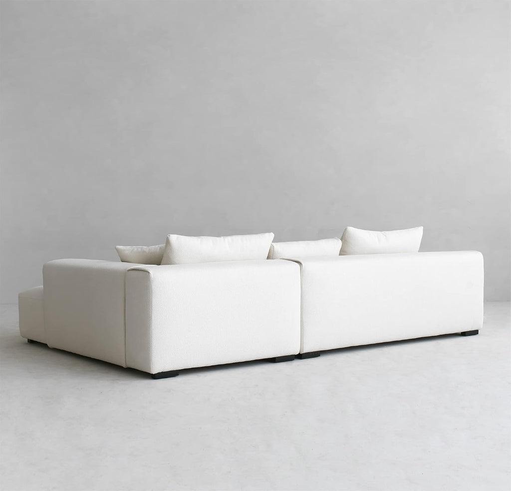 Acanva Modern Oversized Modular L Shaped Sectional Sofa Set for Living Room, Minimalist Style Comfy 4-Seat Corner Couch, Right Chaise, Wool-Like
