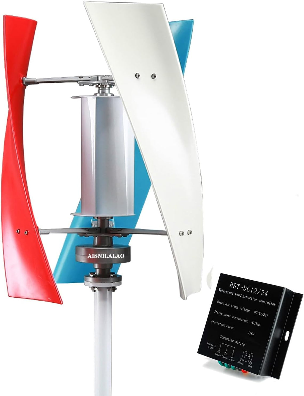 Low Speed Vertical Axis Wind Turbine Generator, 1000W-6000W 220V 48V 24V 12V AC Coreless Maglev Permanent Magnet Generator for Home