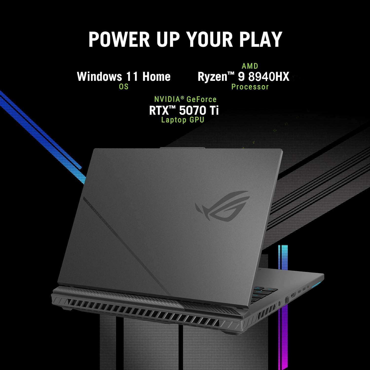 ASUS 2025 ROG Strix G16 Gaming Laptop, 16' FHD 165Hz Display, 16-Core AMD Ryzen 9 8940HX, RTX 5070 Ti (TGP 140W), MUX Switch, Window 11, w/HDMI (16GB RAM | 1TB PCIe SSD)