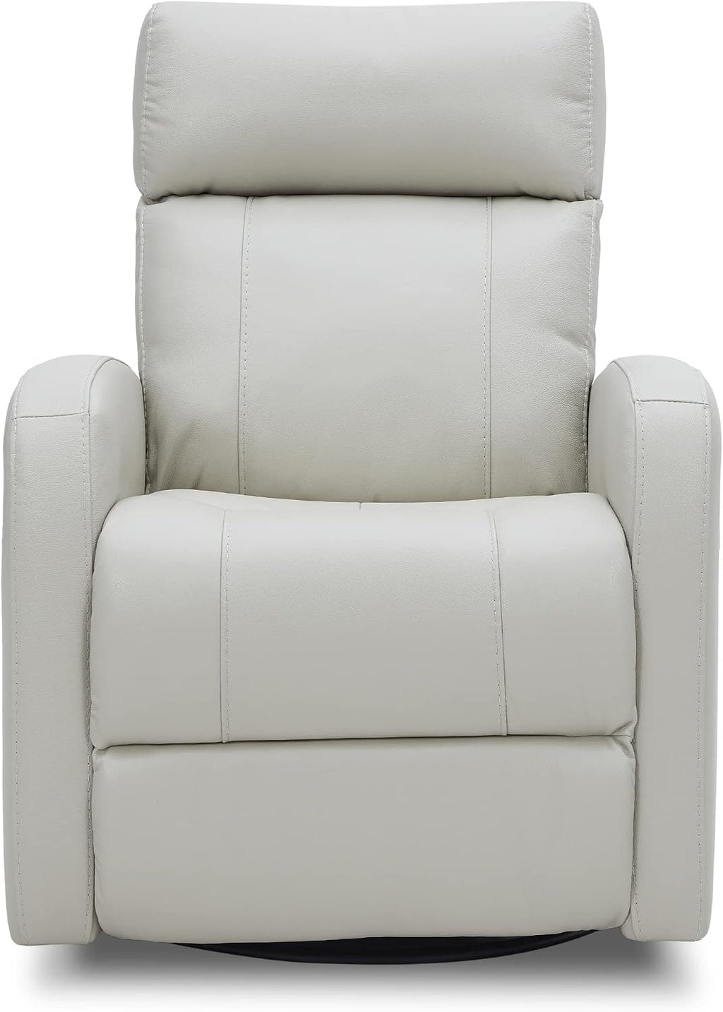 CHITA Genuine Leather Power Swivel Glider Recliner Chair for Adults, FSC Certified Electric Nursery Rocker Recliner Chair for Living Room, Light Grey