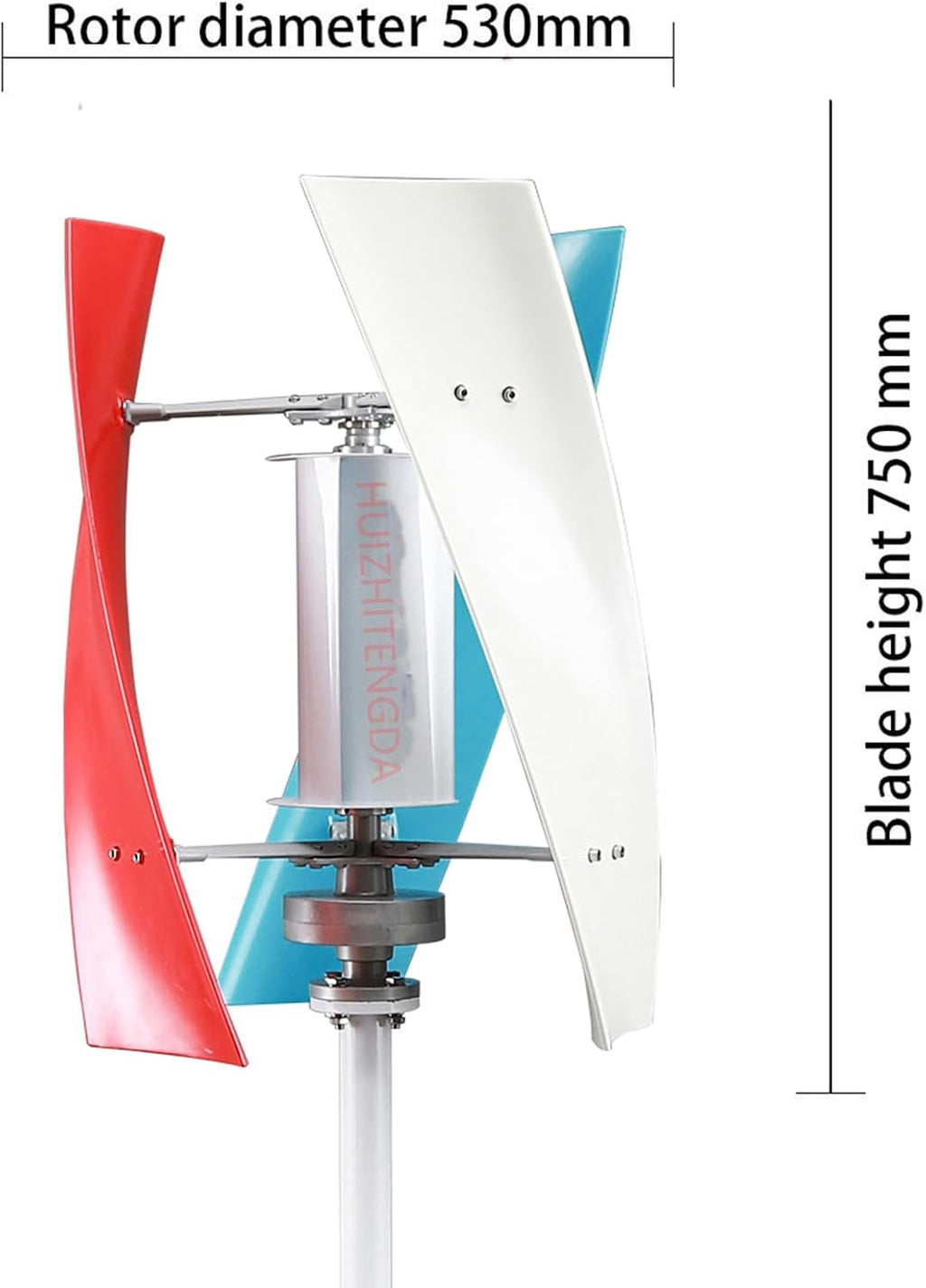 Wind Turbine Generator, 12V 24V 48V 1000W Portable Vertical Wind Power Turbine Generator Kit W/Controller for Outdoor Courtyard Use and Wind Turbine Systems