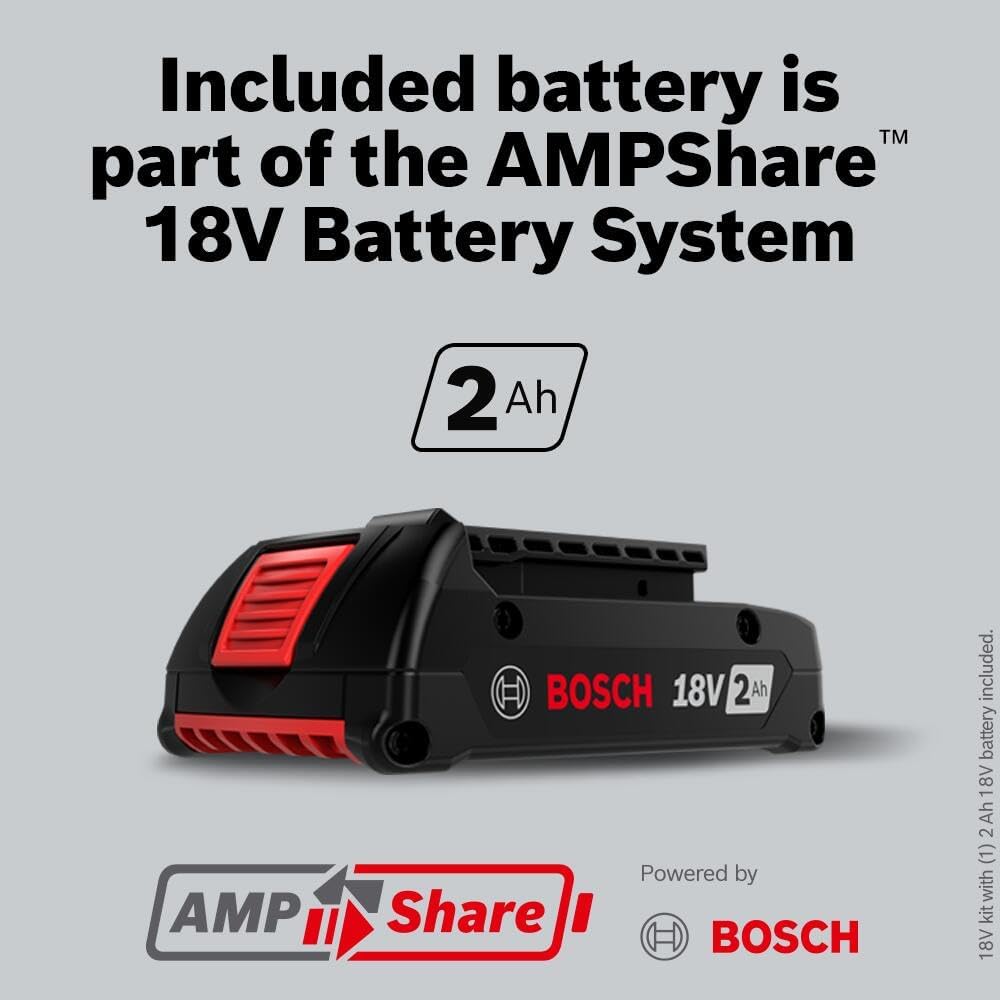 BOSCH GOP18V-34B12 18V Brushless StarlockPlus® Oscillating Multi-Tool Kit with (1) 2 Ah Standard Power Battery