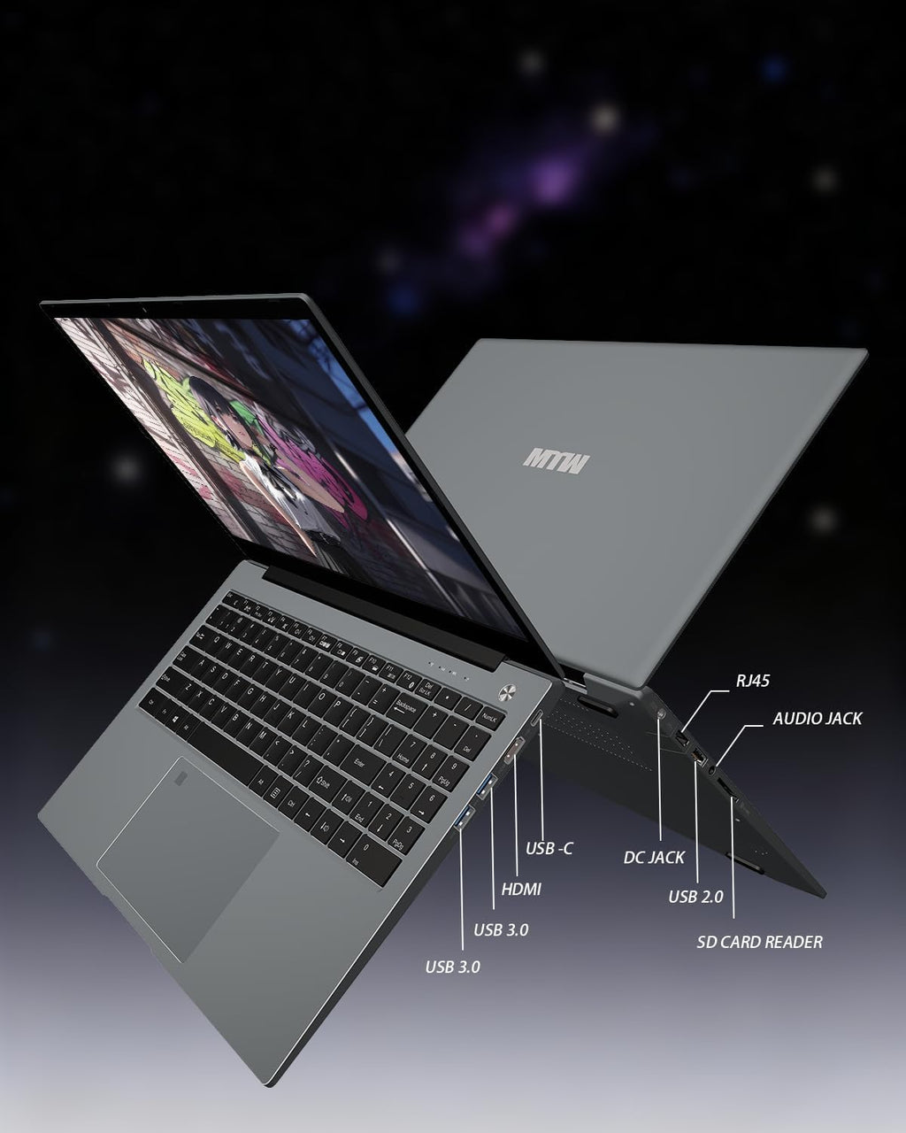 Laptop Computers,15.6' IPS 1080P Screen,12th generation i5 1235U Processor 10C 12T 4.4Ghz 20GB RAM 512 SSD, Laptops with Fingerprint Recognition Backlit Keyboard,WiFi,USB 3.0, Webcam, HDMI, Gray