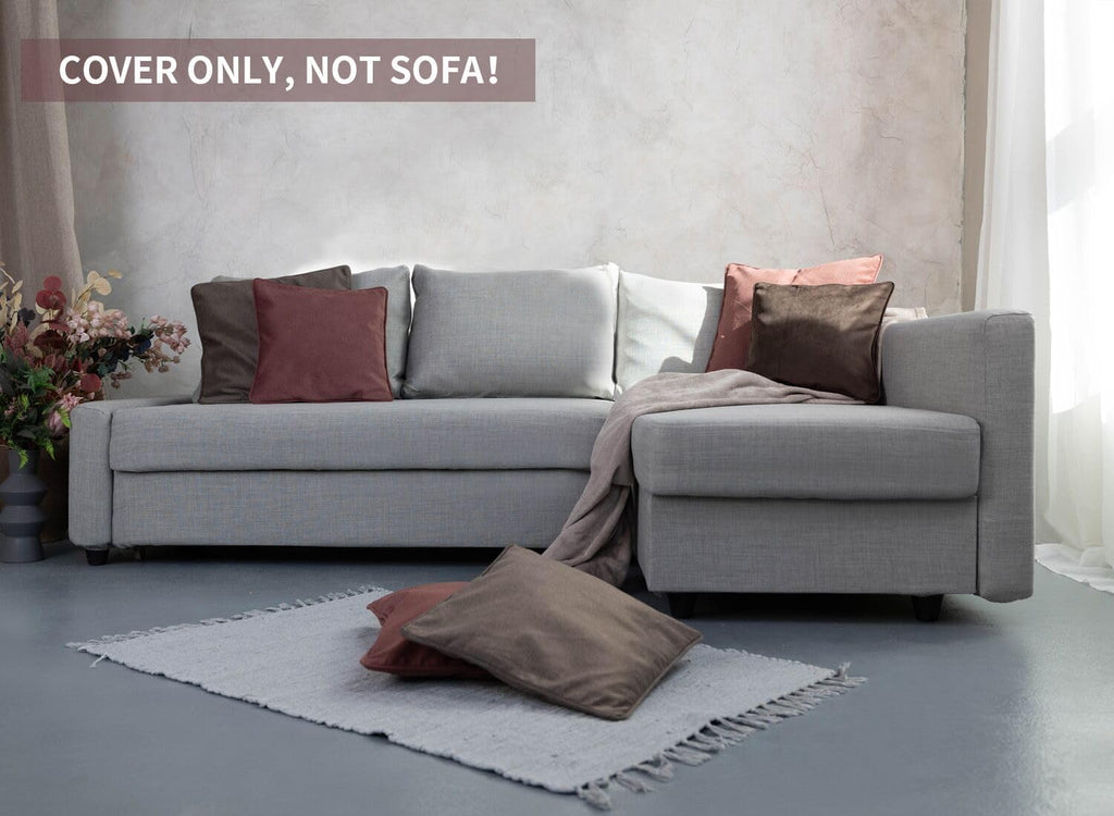 MASTERS OF COVERS Snug Fit Friheten Slipcover for The IKEA Friheten with Chaise Corner Cover, Sofa Bed Cover, Sectional Slipcover Replacement (Light Grey)（Cover Only！Not Sofa！）
