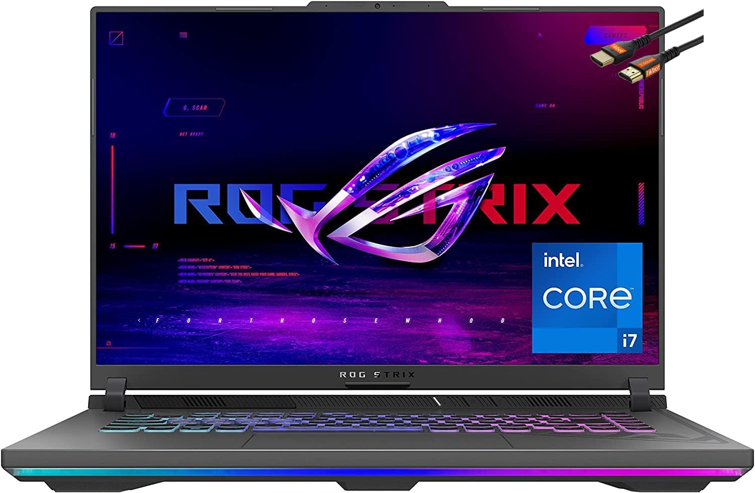 asus Laptop Gamer ROG Strix G16 (2023), 16:10 FHD 165 Hz, 13th Gen Intel Core i7-13650HX, GeForce RTX 4060(140W); DDR5 RAM, MUX, Wi-Fi 6E, Windows 11,w/HDMI (32GB RAM | 2TB PCIe SSD)