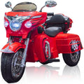 Kids Motorcycle | 12V Electric Ride-On Motorcycle for Kids Ages 3-8 | 2-Seat, 3-Wheel Toy Car with Bluetooth, LED Lights | Safe Toy Vehicle Gift (Red)