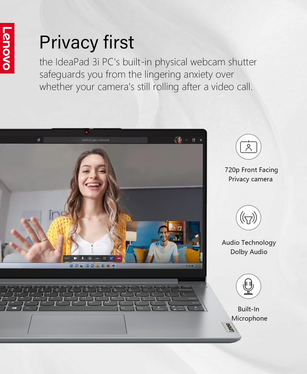 Lenovo 2023 Ideapad 3i Laptop, 15.6' FHD Touchscreen, 16GB DDR4 RAM, 11th Gen Intel Core i3-1115G4 Processor, 1TB SSD, HDMI, Webcam, Wi-Fi6, Bluetooth, Win11, Arctic Grey, W/GaLiMu