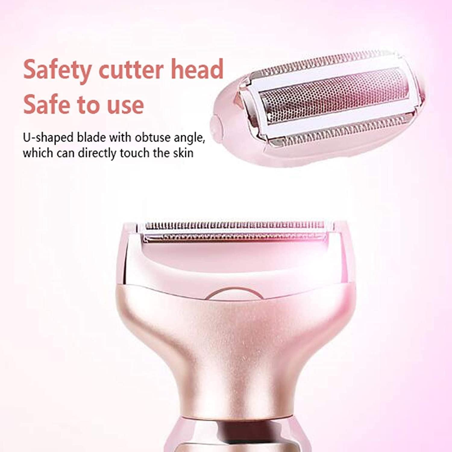 Electric Razors for Women, Electric Shaver for Women, Painless 2 in 1 Hair Trimmer for Face Eyebrow Mustache Beard Arm Leg Armpit Bikini, Cordless Portable Rechargeable Hair Clipper Wet & Dry