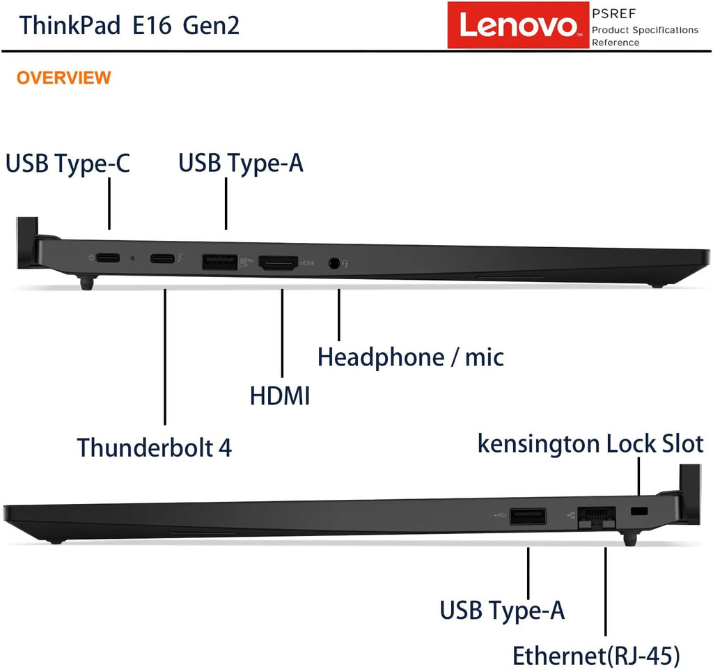 Lenovo ThinkPad E16 G2 Laptop w/Backlit Keyboard, Intel Core Ultra 5 125U (>Ultra 7 165U), 16GB DDR5 RAM, 1.5TB(1TB SSD+500GB External), 16' WUXGA IPS Anti-Glare Display, Fingerprint, Windows 11 Pro