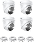 ZOSI 4-Pack 4K 8MP PoE Add-On Security Cameras with Ethernet Cables,Outdoor Indoor Camera with Person Vehicle Detection,Night Vision,2-Way Audio,Only Compatible with Same Brand 4K PoE NVR Systems