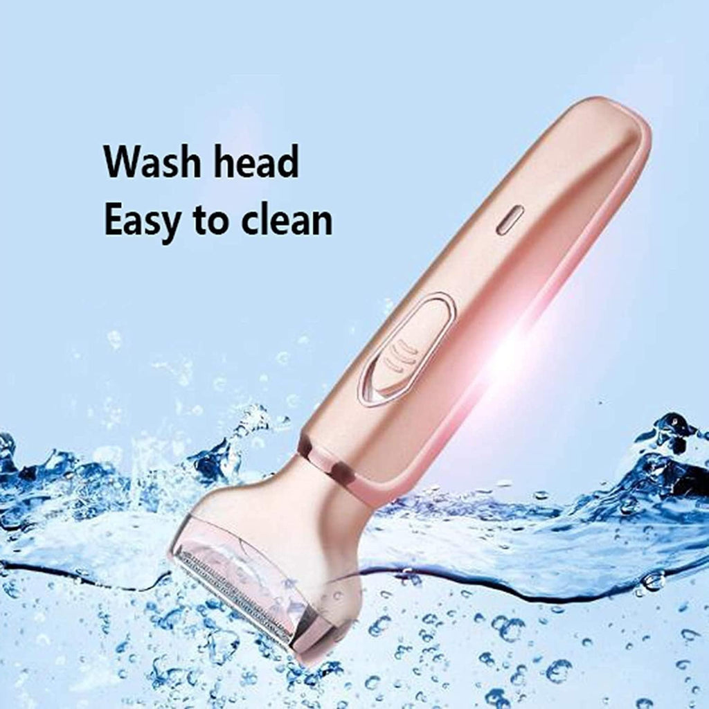 Electric Razors for Women, Electric Shaver for Women, Painless 2 in 1 Hair Trimmer for Face Eyebrow Mustache Beard Arm Leg Armpit Bikini, Cordless Portable Rechargeable Hair Clipper Wet & Dry