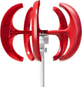 Portable Wind Turbines 1000W 12V/24V Wind Turbines Generator, 5-Blade Auto Adjust Wind Vertical Generator Kit,generador eolico para casa,for Motor Home, Chalet, Boat, Terrace Red