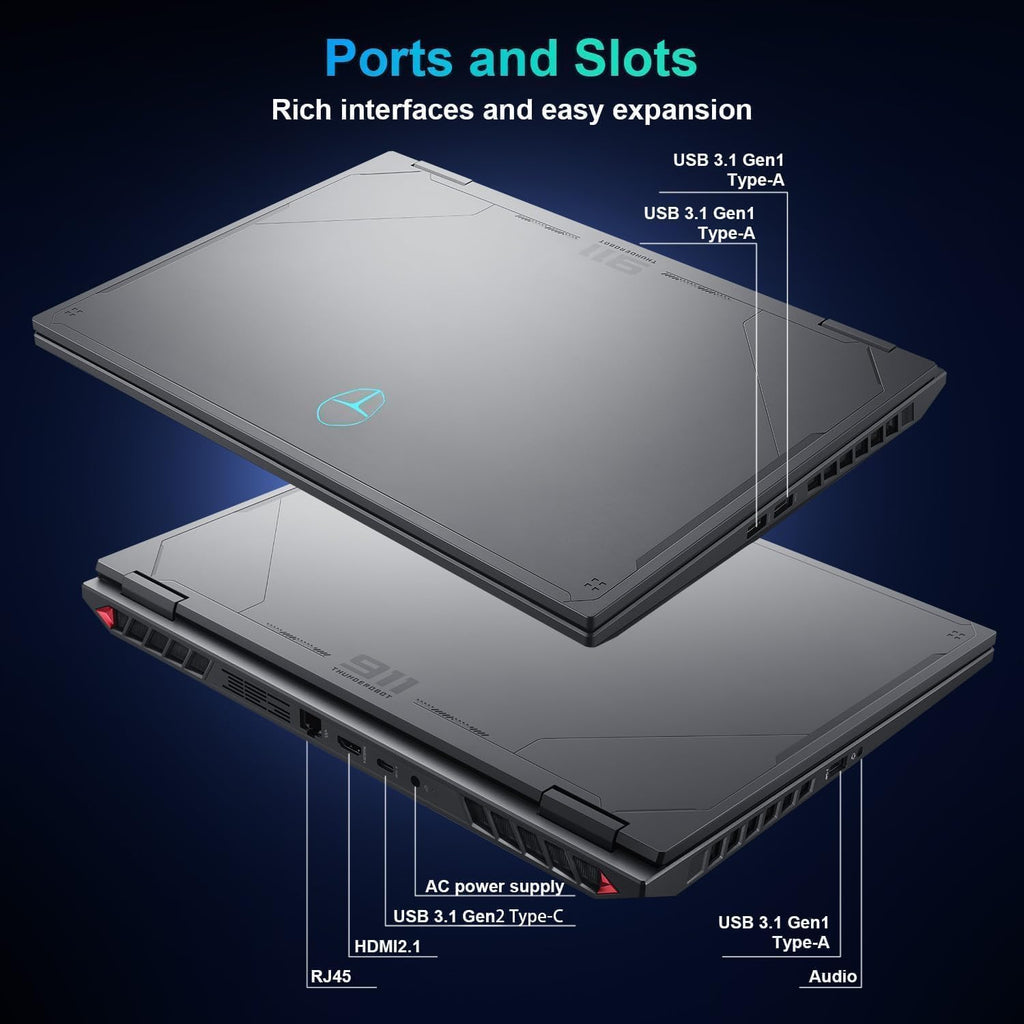 Thunderobot Radiant 16 5060 Gaming Laptop, 16' QHD+ 300Hz 2.5K Display, Core i7-14650HX, NVIDIA GeForce RTX 5060, 16GB DDR5 RAM, 1TB SSD, RGB Backlit Keyboard, Wi-Fi 6, Win11 Home