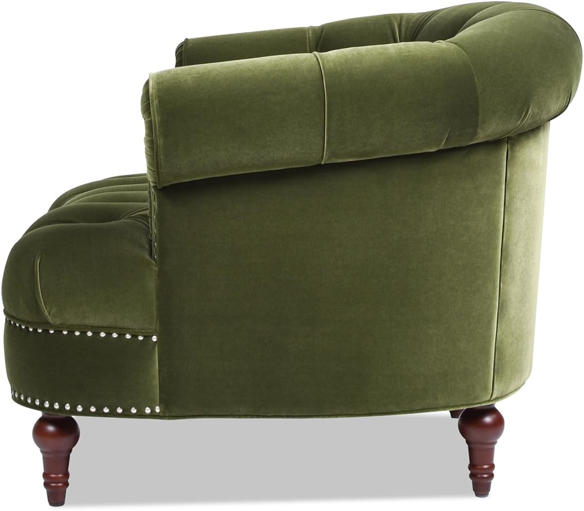 Jennifer Taylor Home La Rosa Victorian Tufted Upholstered Accent Chair Olive Green Performance Velvet