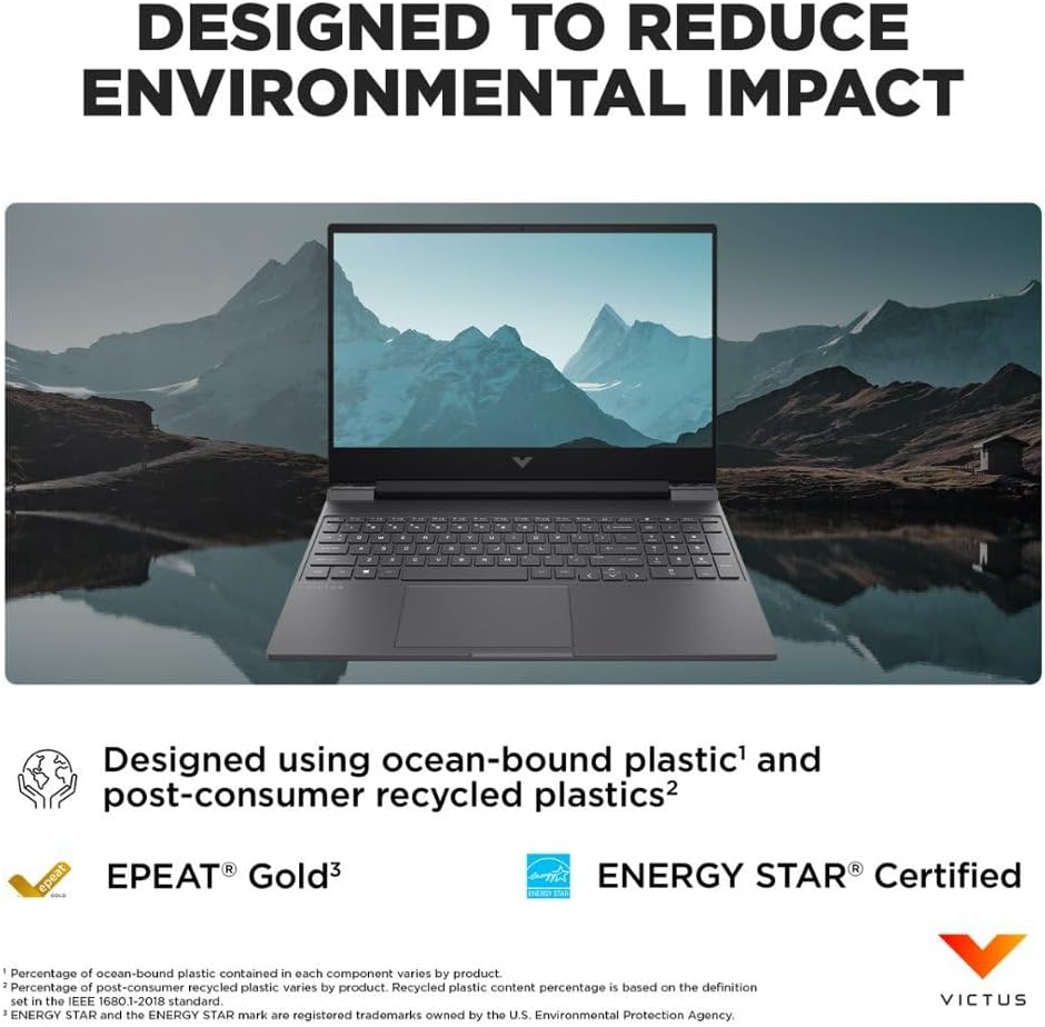 HP Victus 15.6' 144Hz FHD Gaming Laptop,AMD Ryzen 5 7535HS,32GB DDR5 RAM,1TB SSD,AMD Radeon RX 6550M,Beats RTX 2050,Backlit Keyboard,Windows11 Home, Mica Silver