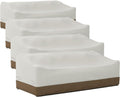 Amazon Basics 3-Seater Outdoor Patio Furniture Couch Sofa Cover Waterproof, Anti-UV, Durable, Beige/Tan (Pack of 4)