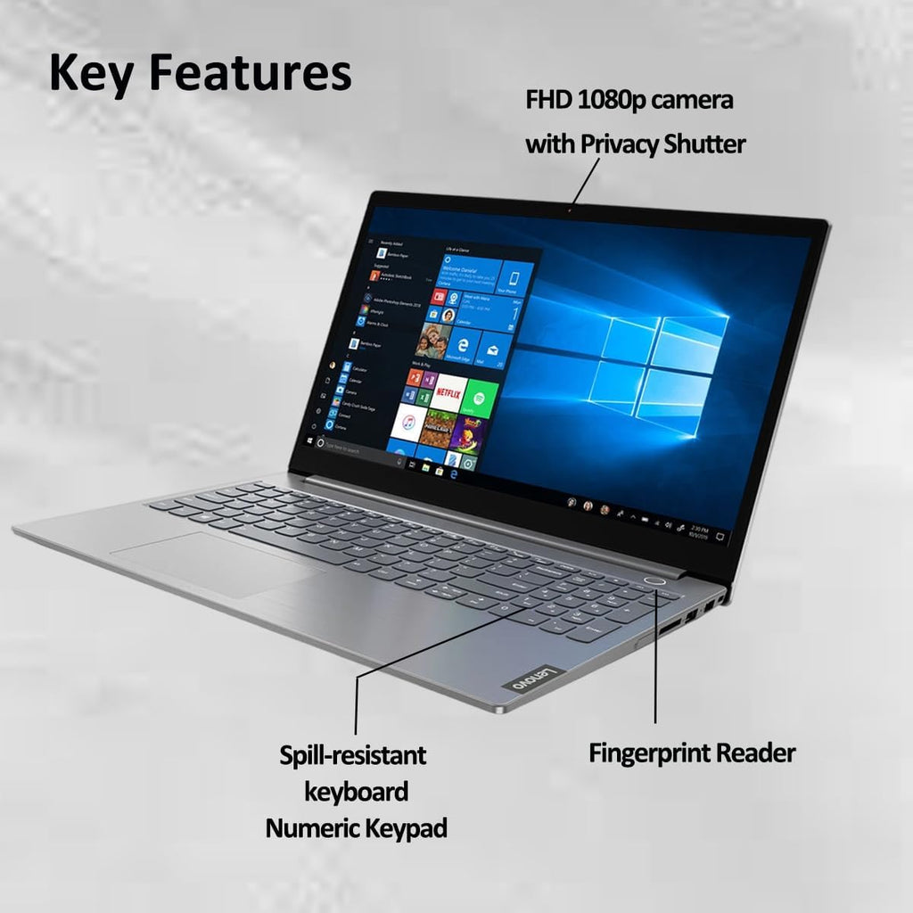 Lenovo ThinkBook 15 Gen 4 Business Laptop (15.6' FHD Anti-Glare, 16GB RAM, 512GB SSD, AMD Ryzen 7 5825U (> Intel i7-1165G7)) Fingerprint, FHD Webcam w/Shutter, Military Grade, Ethernet, Win 11 Pro
