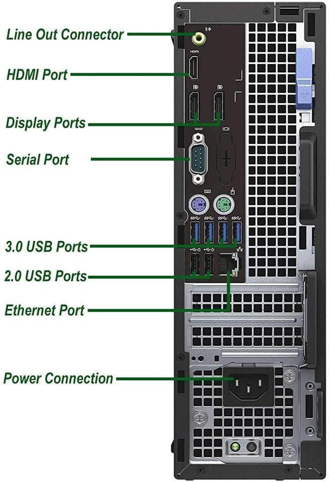 Dell OptiPlex 7040 Desktop Computer PC, Intel Core i7-6700 Processor up to 4.0 GHz, 32GB DDR4 RAM, 1TB M.2 NVMe SSD, Built-in Wi-Fi, Bluetooth, Windows 11 Pro - (Renewed)