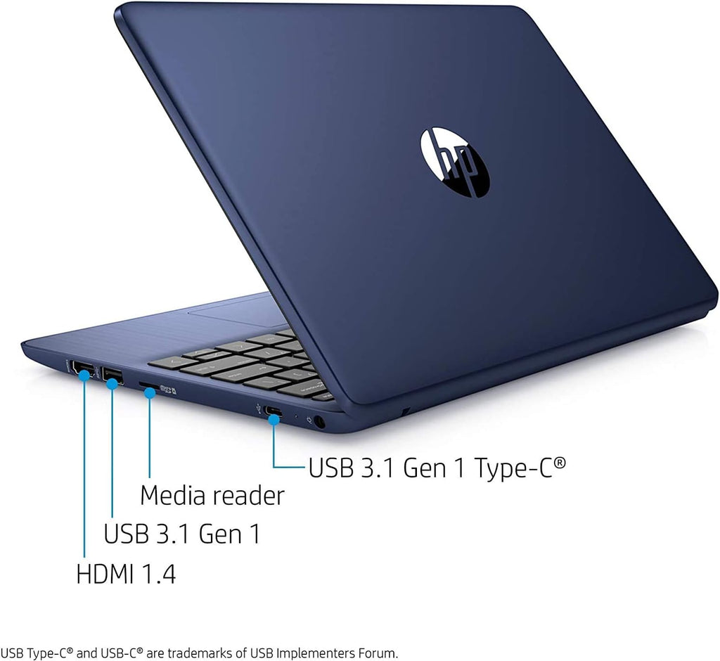 HP Stream 11.6-inch HD Laptop, Intel Celeron N4000, 4 GB RAM, 32 GB eMMC, Windows 10 Home in S Mode with Office 365 Personal for 1 Year (11-ak0010nr, Royal Blue)