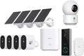 aosu 5MP SolarCam Max System 4-Cam-Kit + 3MP Doorbell Camera + 3MP Indoor Camera (aosuBase are not Compatible with Each Other, Independent)
