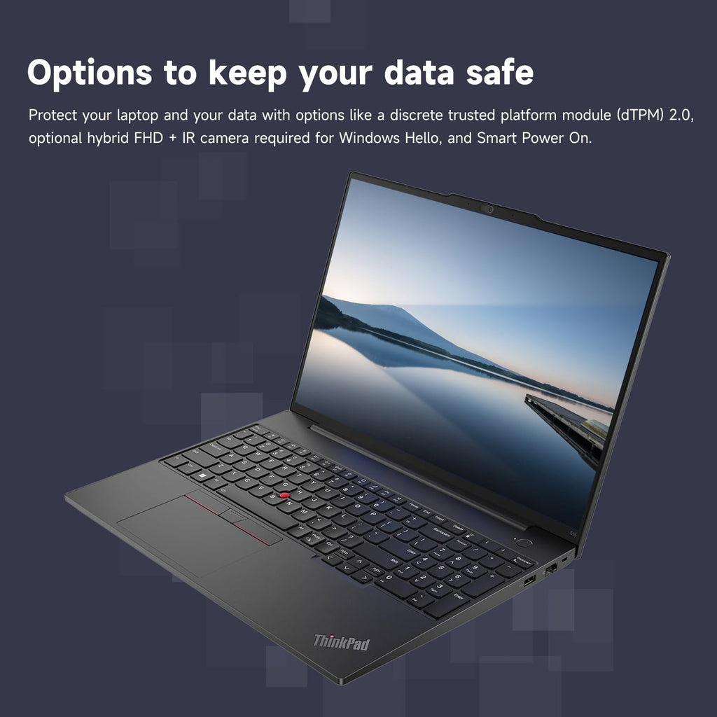 Lenovo ThinkPad E16 Business Laptop, 16' FHD+ Touchscreen, Intel Core i7-1355U, 16GB RAM, 1TB SSD, Fingerprint, Backlit, Webcam, HDMI, Wi-Fi 6, Windows 11 Pro, Bundle with Thunderobot 7-in-1 USB-C Hub