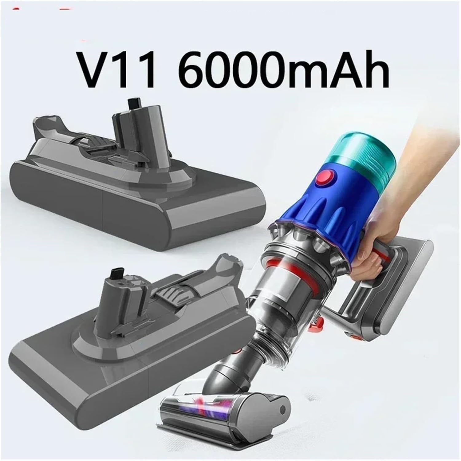 Compatible for Dyson V15 SV15 6000mAh 25.2V Battery V11 Fluffy Animal Torque Drive Extra(1pcs 4000mAh)