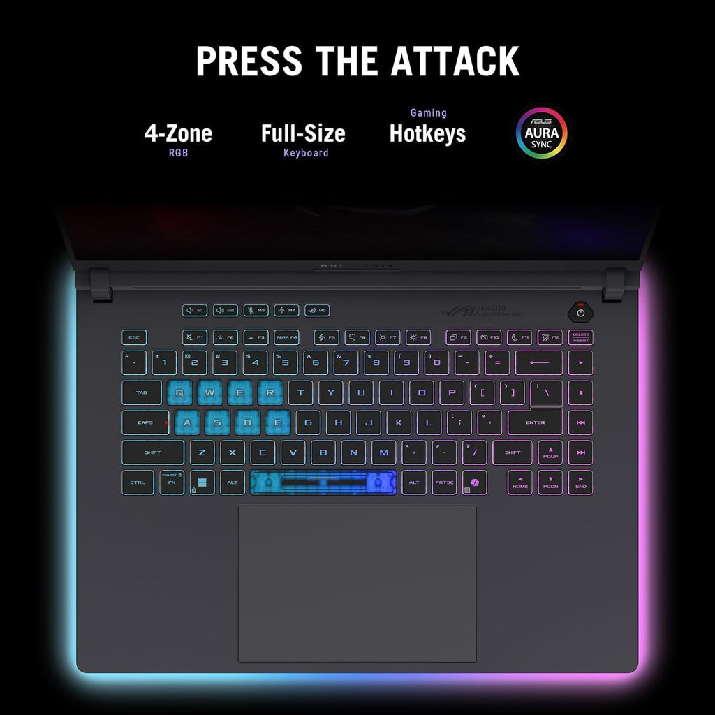 ASUS ROG Strix G16 Gaming Laptop, NVIDIA GeForce RTX 5060, Intel i7-14650HX, 64 GB DDR5, 2 TB SSD, 16 inch FHD+ 165Hz 3ms, WiFi 7, Dolby Atmos, Hires Audio, HD+ Cam, Windows 11 Pro, Accessories