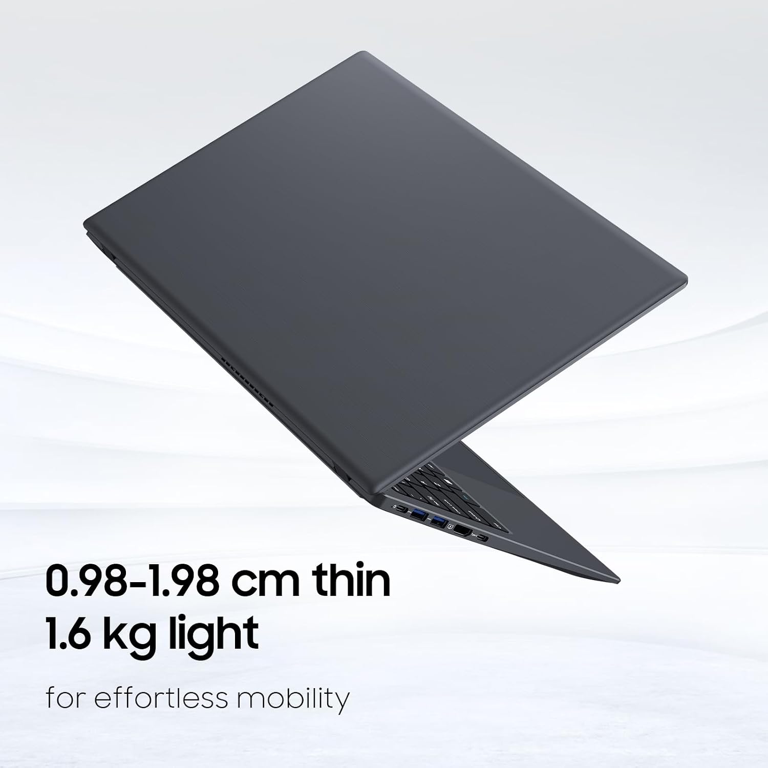 Laptop Computer, 1TB SSD, 12GB RAM Laptops, Quad Core N95 Processor, 15.6' FHD IPS Display, Laptop Support Fingerprint, WiFi 5, BT 5.0, USB-C, HDMI, Black