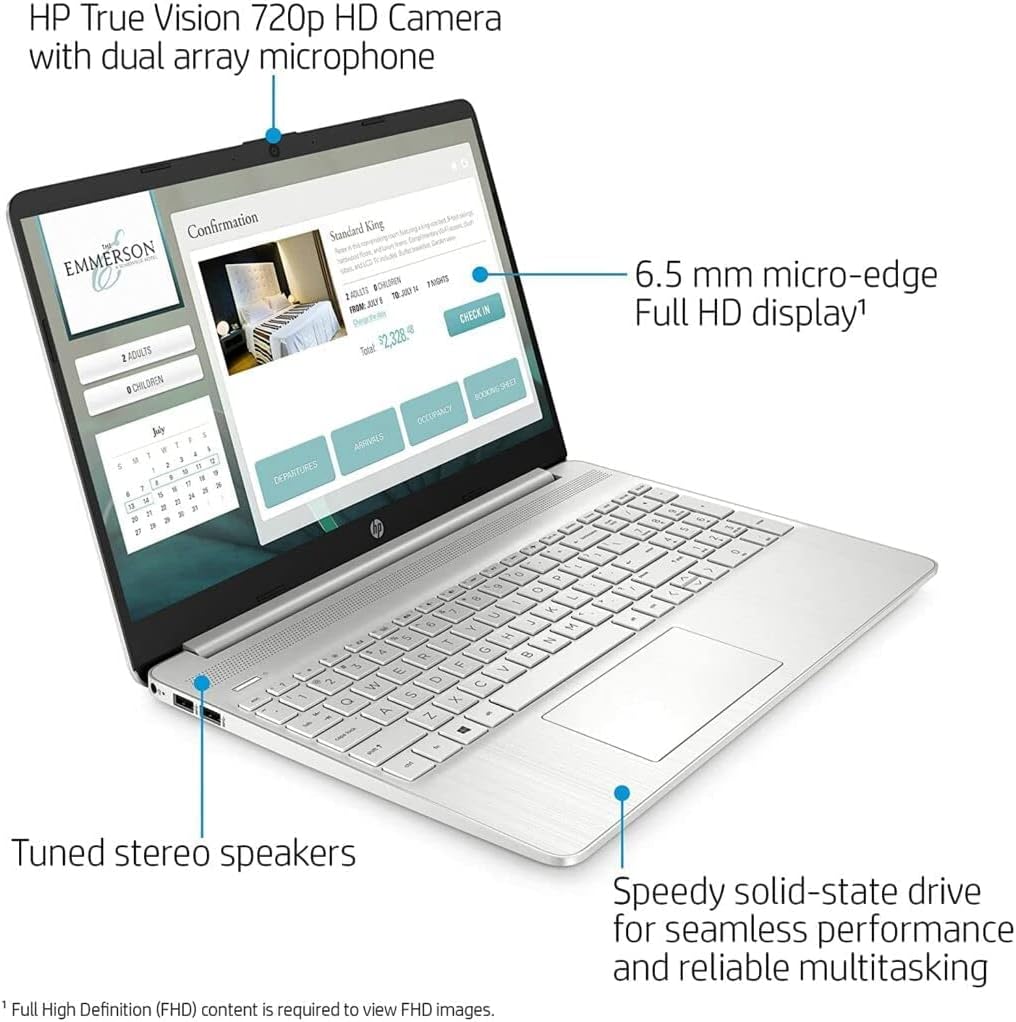 HP Laptops 17 inch Windows 11 | AMD Ryzen 5 5500U 6Core | FHD 1920x1080 IPS Display Narrow Bezel | Numeric Keyboard | Wireless-AC | Webcam | USB Type-C | HDMI Cable (32GB RAM | 1TB PCIe SSD)