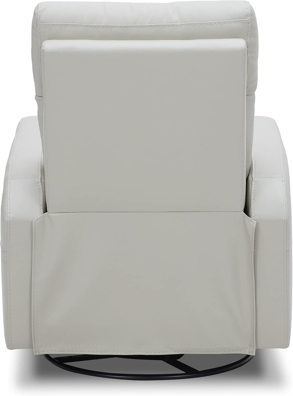 CHITA Genuine Leather Power Swivel Glider Recliner Chair for Adults, FSC Certified Electric Nursery Rocker Recliner Chair for Living Room, Light Grey