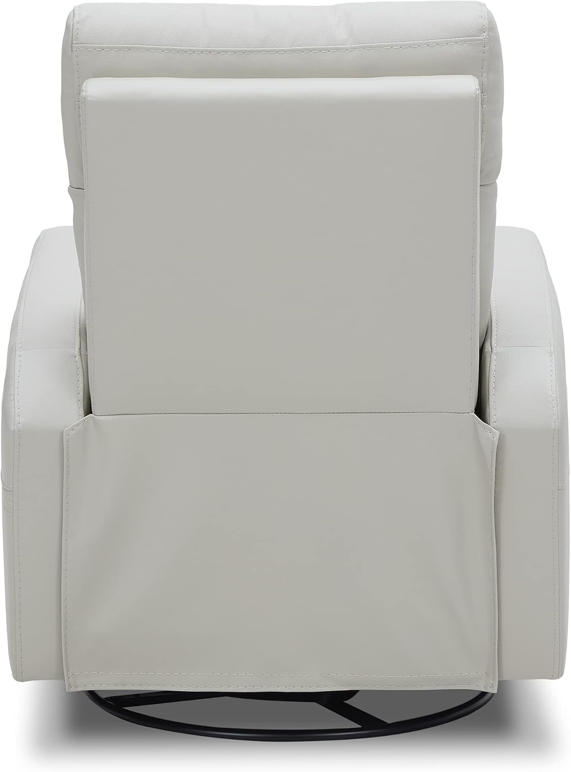 CHITA Genuine Leather Power Swivel Glider Recliner Chair for Adults, FSC Certified Electric Nursery Rocker Recliner Chair for Living Room, Light Grey