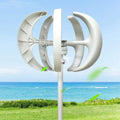 600W Wind Solar Hybrid System - 5 Blades Vertical Axis Wind Turbine Generator Kit with Controller & Lantern - Efficient Home Power Solution, 12V-1000W