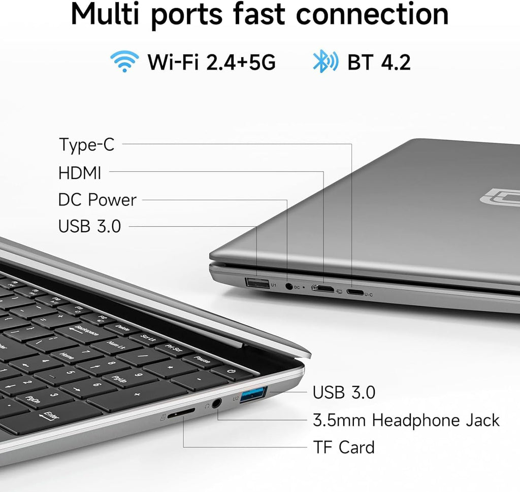 jumper 15.6' FHD Laptop, 10th Gen Intel Dual-Core Processor(1.9GHz), 12GB RAM 640GB Storage, 1 Year Office 365, Numeric Keyboard, HDMI, WiFi5, 38Wh Battery, Windows 11 Laptop for Business and Student