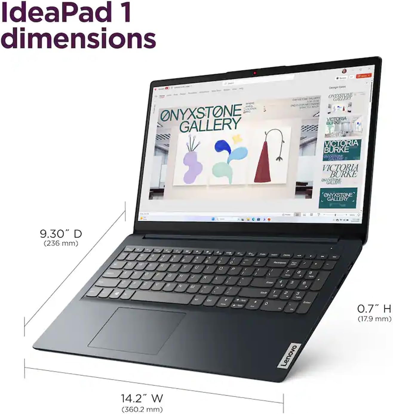 Lenovo IdeaPad 15.6' Laptop, FHD (1920x1080) TN 220nits Anti-Glare Display, AMD Ryzen 5 7520U, 8GB LPDDR5 RAM, 512GB SSD, AMD Radeon 610M Graphics, Windows 11 Home, Abyss Blue, EAT Wireless Earbuds